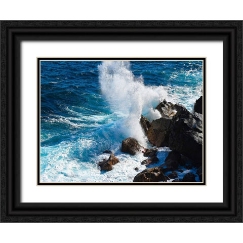 Puna-Shoreline Black Ornate Wood Framed Art Print with Double Matting by Nebula, Melissa