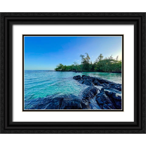 Rise And Cool Black Ornate Wood Framed Art Print with Double Matting by Nebula, Melissa