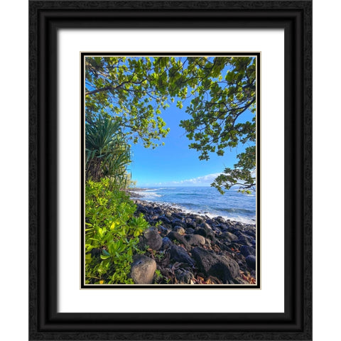 Hilo Cove Black Ornate Wood Framed Art Print with Double Matting by Nebula, Melissa