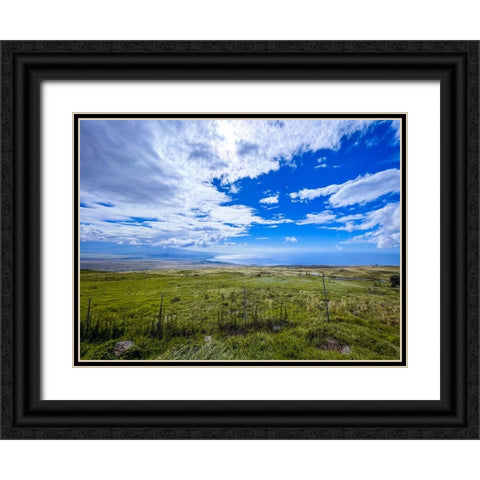 Country Road On Kohala Coastline Black Ornate Wood Framed Art Print with Double Matting by Nebula, Melissa