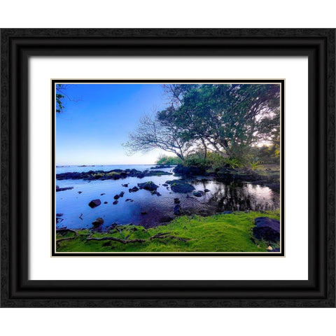 Still Of The Morning Black Ornate Wood Framed Art Print with Double Matting by Nebula, Melissa