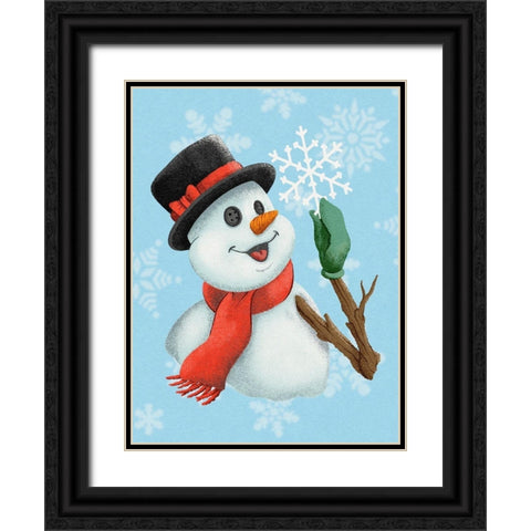 Magic Snowfall Black Ornate Wood Framed Art Print with Double Matting by Prime, Marcus