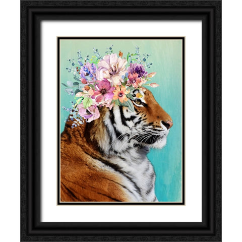 Madam Tigress Black Ornate Wood Framed Art Print with Double Matting by Prime, Marcus