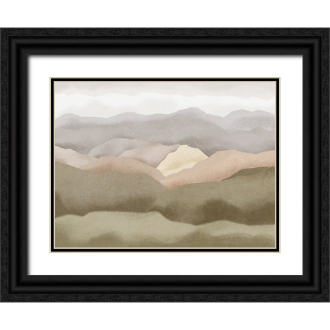 Debriefing Field Black Ornate Wood Framed Art Print with Double Matting by Prime, Marcus
