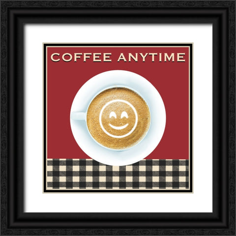 Coffee Anytime Black Ornate Wood Framed Art Print with Double Matting by Prime, Marcus