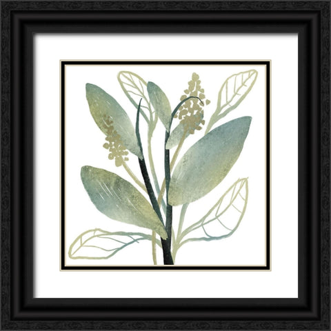 Intertwined Vibrant Foliage 1 Black Ornate Wood Framed Art Print with Double Matting by Prime, Marcus