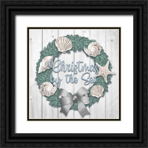 Christmas By The Sea Black Ornate Wood Framed Art Print with Double Matting by Prime, Marcus