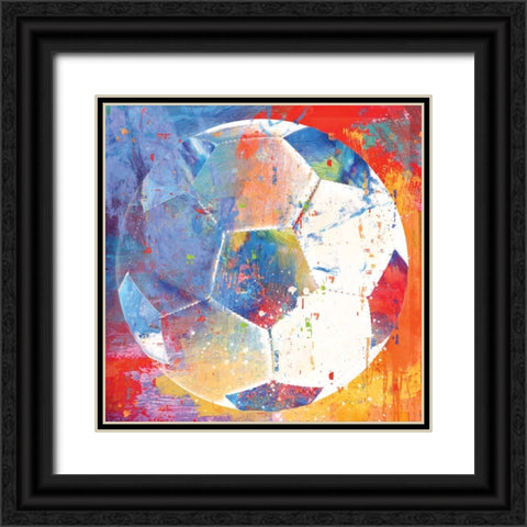 Soccer Black Ornate Wood Framed Art Print with Double Matting by Miller, Savannah