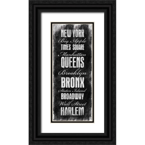 New York Black Ornate Wood Framed Art Print with Double Matting by OnRei