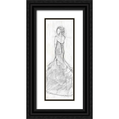 Dress Back 2 Black Ornate Wood Framed Art Print with Double Matting by OnRei