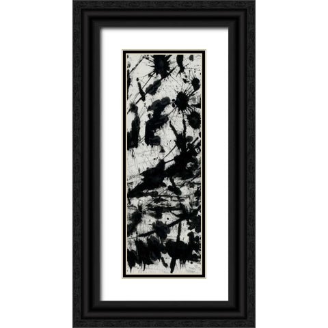 Splatter 2 Black Ornate Wood Framed Art Print with Double Matting by OnRei