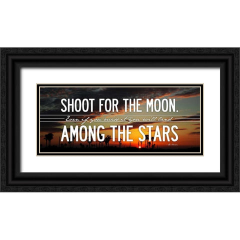 Stars Black Ornate Wood Framed Art Print with Double Matting by OnRei