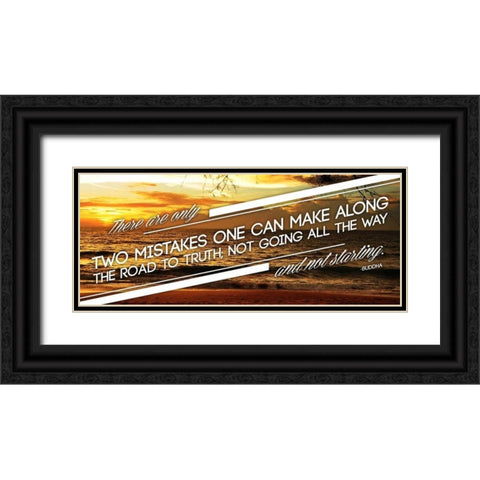 Truth Black Ornate Wood Framed Art Print with Double Matting by OnRei