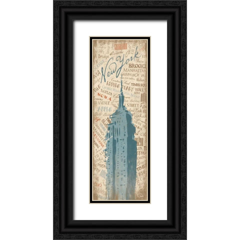 New York 19A Black Ornate Wood Framed Art Print with Double Matting by OnRei