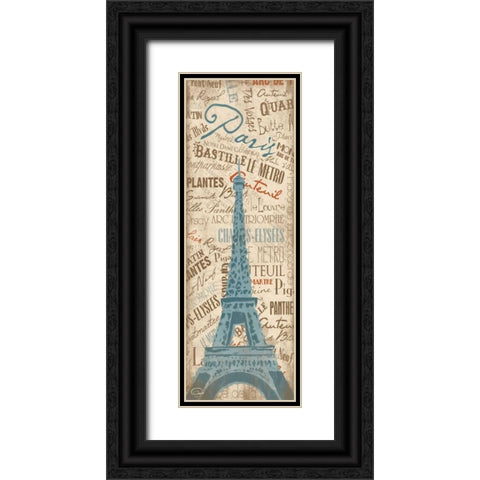 Paris 19B Black Ornate Wood Framed Art Print with Double Matting by OnRei