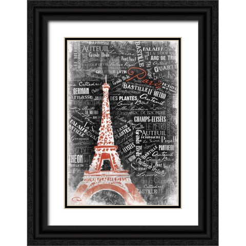 LOVE TOWER Black Ornate Wood Framed Art Print with Double Matting by OnRei