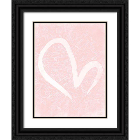 LOVE B Black Ornate Wood Framed Art Print with Double Matting by OnRei