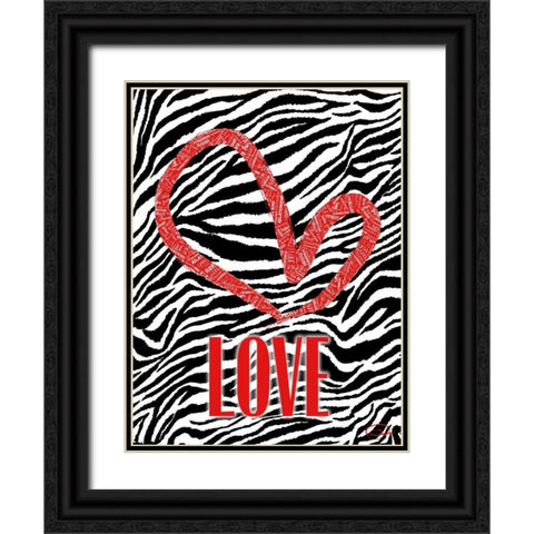 LOVE BR Black Ornate Wood Framed Art Print with Double Matting by OnRei