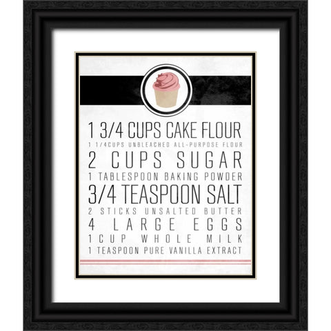 Cupcakes 2 Black Ornate Wood Framed Art Print with Double Matting by OnRei