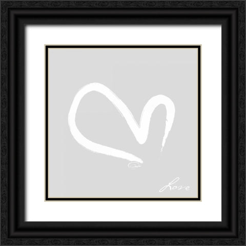 LET THERE BE LOVE Black Ornate Wood Framed Art Print with Double Matting by OnRei