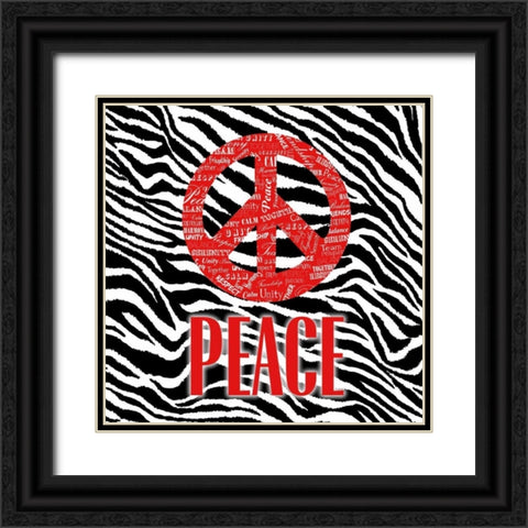 TIME FOR PEACE Black Ornate Wood Framed Art Print with Double Matting by OnRei