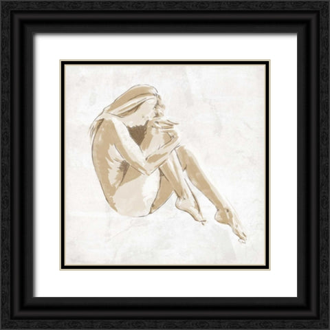 SKETCH PASSION Black Ornate Wood Framed Art Print with Double Matting by OnRei