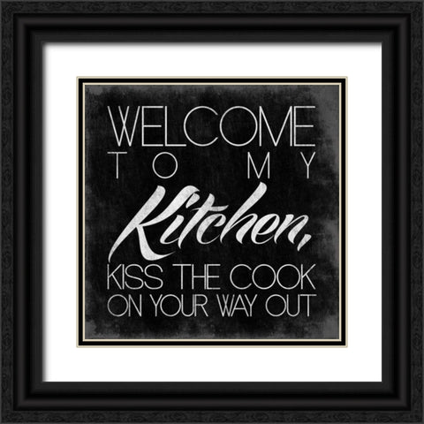 Kitchen Black Ornate Wood Framed Art Print with Double Matting by OnRei