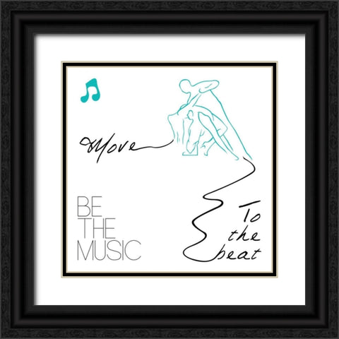 Move To The Beat1 Black Ornate Wood Framed Art Print with Double Matting by OnRei