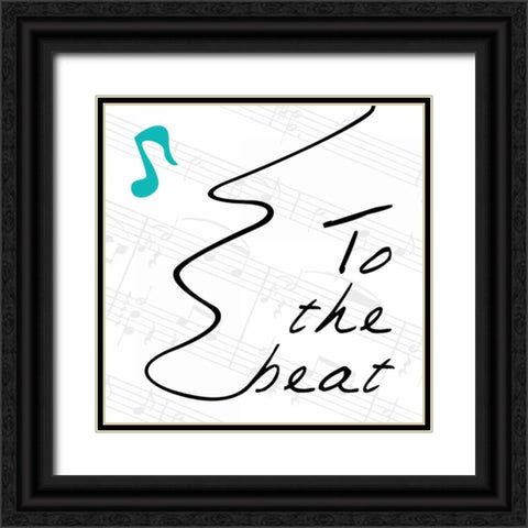 To The Beat 2 Black Ornate Wood Framed Art Print with Double Matting by OnRei