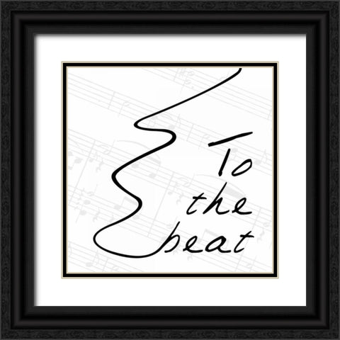 To The Beat 3 Black Ornate Wood Framed Art Print with Double Matting by OnRei