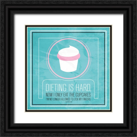 Dieting Mate Black Ornate Wood Framed Art Print with Double Matting by OnRei