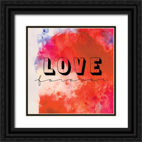 Love Forever I Black Ornate Wood Framed Art Print with Double Matting by OnRei