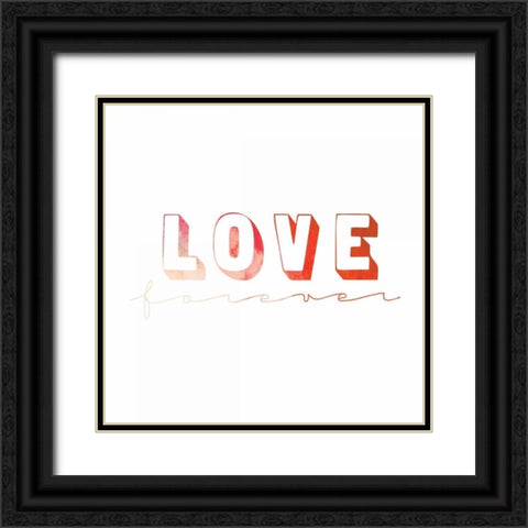 Love Forever II Black Ornate Wood Framed Art Print with Double Matting by OnRei