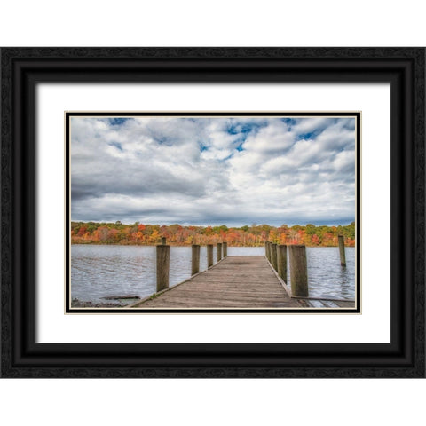 Blydebburg Park Black Ornate Wood Framed Art Print with Double Matting by DeLuca, Pat