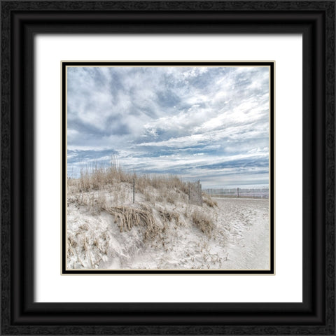 Lighthouse Beach Black Ornate Wood Framed Art Print with Double Matting by DeLuca, Pat