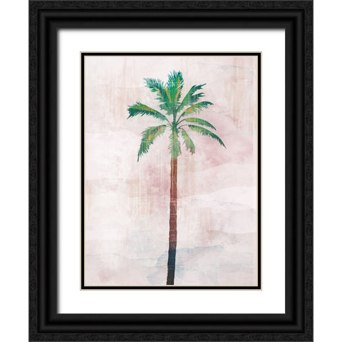 Tropical Beach Palm 2 V2 Black Ornate Wood Framed Art Print with Double Matting by Lula Bijoux and Company