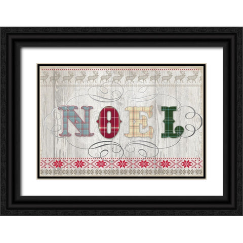 Noel Black Ornate Wood Framed Art Print with Double Matting by Lula Bijoux And Company