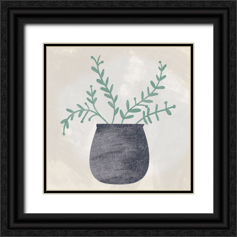 Botanical Vase 2 Black Ornate Wood Framed Art Print with Double Matting by Lula Bijoux And Company