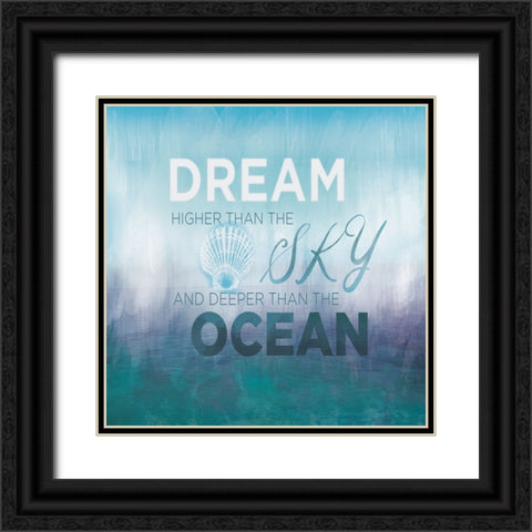 Watercolor Coast 2 Black Ornate Wood Framed Art Print with Double Matting by Lula Bijoux and Company