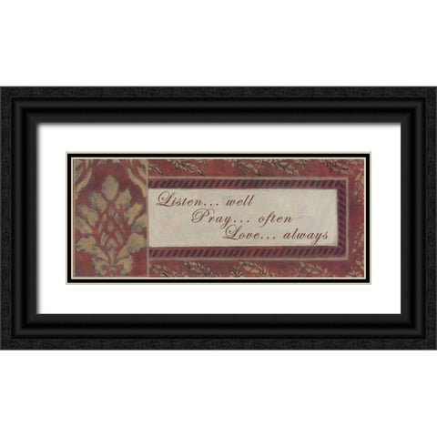 . Black Ornate Wood Framed Art Print with Double Matting by Haynes, Smith