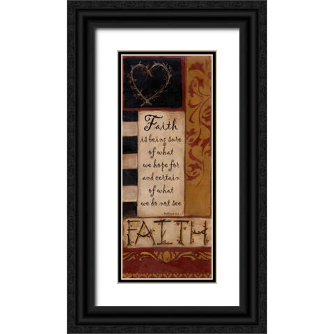 Faith Country Style Black Ornate Wood Framed Art Print with Double Matting by Haynes, Smith