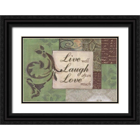 . Black Ornate Wood Framed Art Print with Double Matting by Haynes, Smith