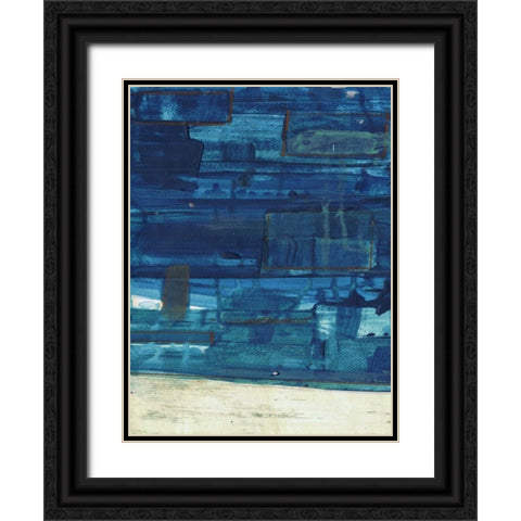 Navystract A Black Ornate Wood Framed Art Print with Double Matting by Haynes, Smith