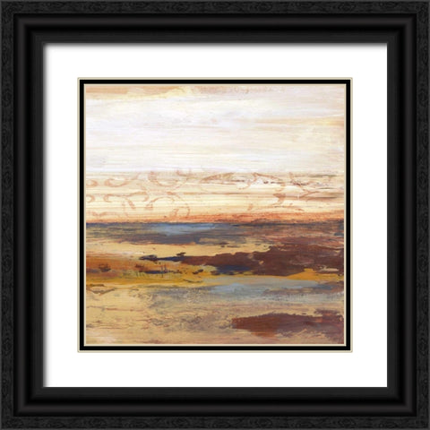 Golden View 2 Black Ornate Wood Framed Art Print with Double Matting by Haynes, Smith