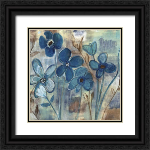 Blue Brown Black Ornate Wood Framed Art Print with Double Matting by Haynes, Smith