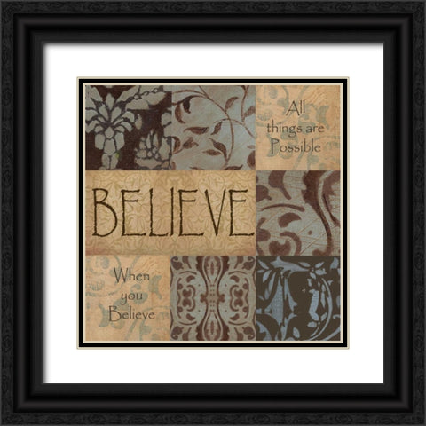 . Black Ornate Wood Framed Art Print with Double Matting by Haynes, Smith