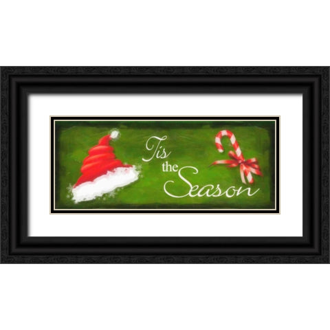 TIS THE SEASON Black Ornate Wood Framed Art Print with Double Matting by Greene, Taylor