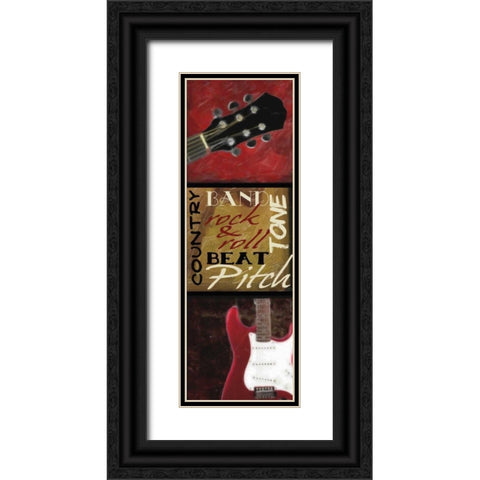 ROCK AND ROLL PANEL Black Ornate Wood Framed Art Print with Double Matting by Greene, Taylor