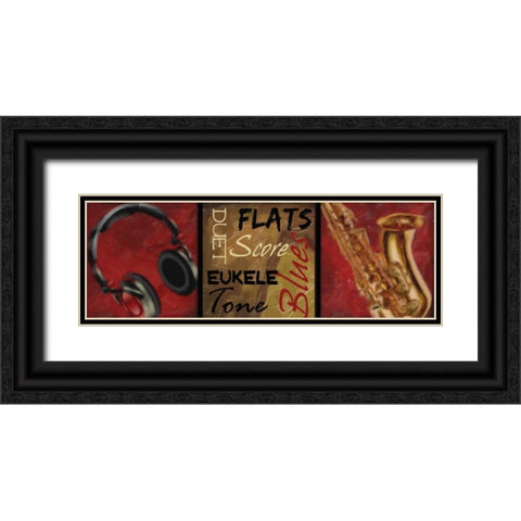 DUET PANEL Black Ornate Wood Framed Art Print with Double Matting by Greene, Taylor