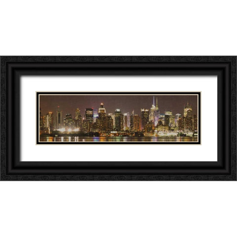 Sepia Skyline Black Ornate Wood Framed Art Print with Double Matting by Greene, Taylor